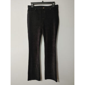 Women's HUE Black Stretchy Corduroy Boot Cut Pants Size M-L